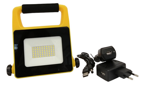 Proyector Led Recargable 10w, Ip65, 6500k