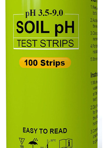 Tira De Prueba De Ph Del Suelo, 100 Unidades, Rango De 3,5 A
