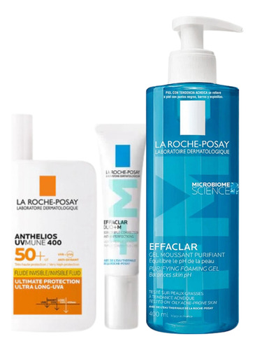 Combo La Roche Posay Anthelios + Effaclar Duo + Gel 400 Ml