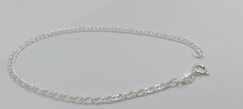 Pulsera De Pura Plata Fina Ley 925 Tejido Doble 3mm Unisex