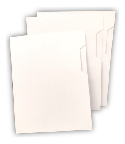 20 Piezas Folder Blanco Carta / Oficio Una Solapa