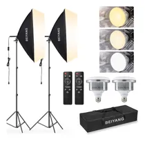 Comprar Kit De Iluminación Softbox Para Fotografía Y Video 2 Luces L