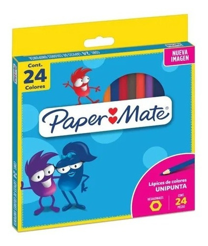 Lapices De Color Hexagonal Paper Mate Estuche X24