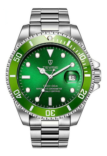 Reloj Mecánico Automático Tevise Calendar Para Hombre