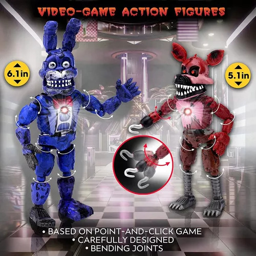 Figura De Acción De Pvc Bonnie Foxy Freddy Fazbear Bear Ju,