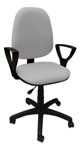Silla de escritorio Mondo Sedie Roma alta giratoria ergonómica  gris claro con tapizado de cuero sintético