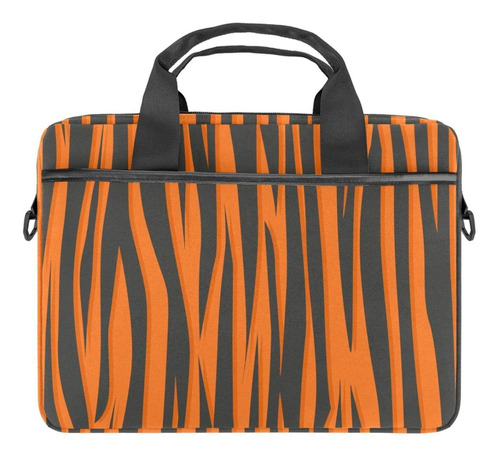 Bolsa Hombro Diseño Raya Tigre Color Naranja Negro Para