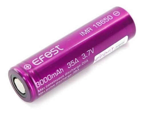 Imagen 2 de 2 de Batería Efest Imr 18650 3000mah 35a Original Unidad + Caja