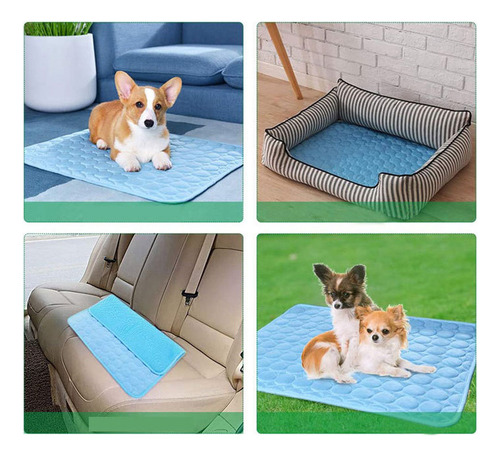 Tapete Refrescante De Seda Gelada Para Cães 70*55cm
