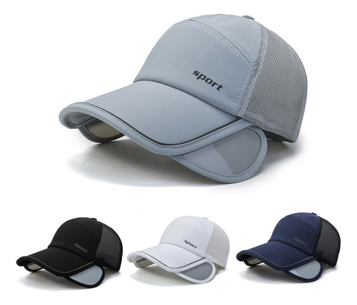 Gorra Cómoda Deportiva Transpirable Al Aire Libre Sol Unisex Gris Claro Único