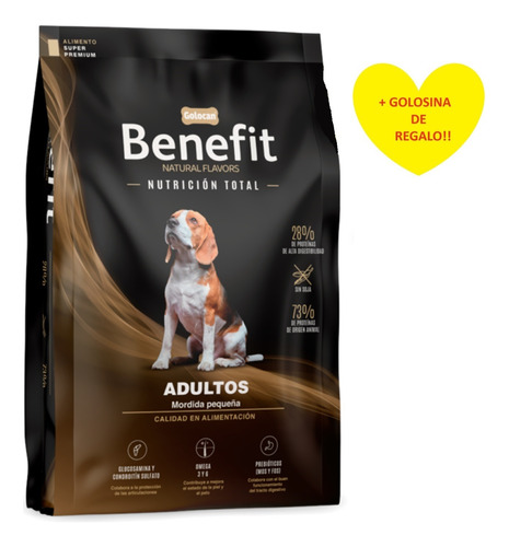 Alimento Benefit Perro Adulto Raza Pequeña 15kg + Regalo!