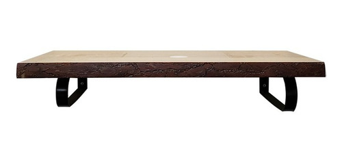 Kit Bancada Madeira Rustica Banheiro C/ Cuba E Porta Toalha