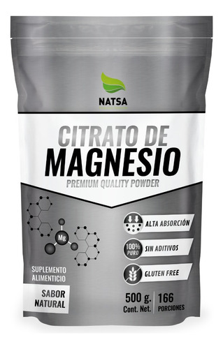 Citrato De Magnesio, Grado Alimenticio 500 Grs