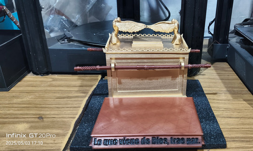 Arca De La Alianza Diseño Original De Nivel 3d Alhajero Dorado