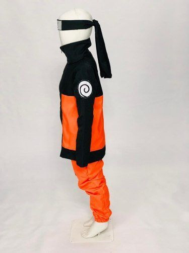 Fantasia Naruto Uzumaki Cosplay Infantil + Bandana Brinde