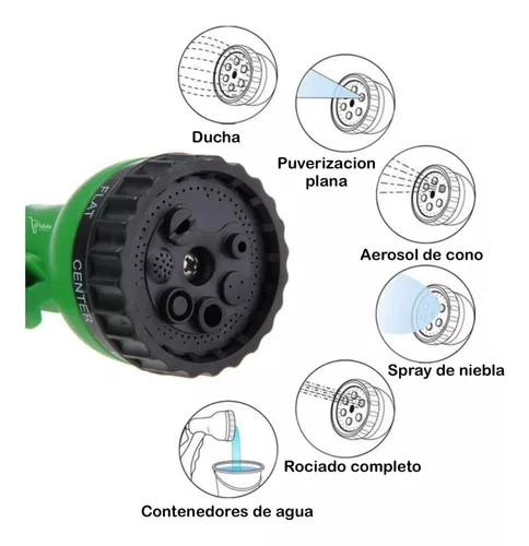 Manguera 30 Metros Completa Pistola Jardin Vehiculo Riego