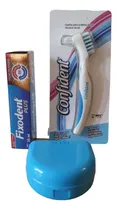 Comprar Kit Protesis Fixodent Plus Cepillo Protesis Y Portaguarda