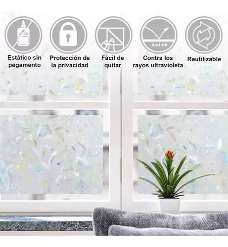 1 Rollo Adhesivo Ventana Cristal Tulipán Película Privacidad