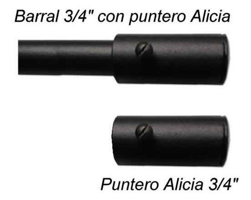 Imagen 7 de 10 de Kit Barral Cortina 3/4(19mm) X 3m Sop Lans Hierro Forjado