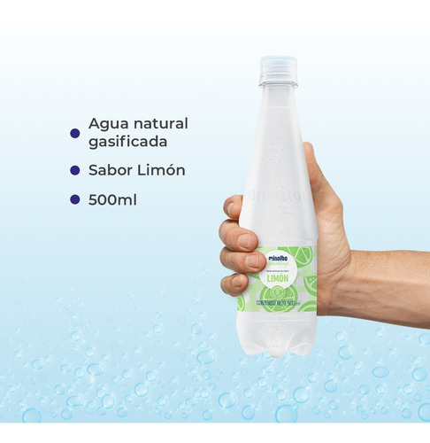 Imagen 2 de 4 de Agua Gasificada Minalba Sparkling Limón -6 Unidades De 500ml