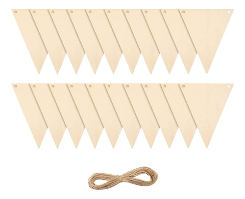 Bandeira De Flâmula Com 20 Peças Bandeiras Triangulares De