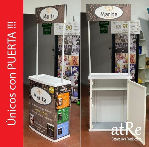 Mini Stand Con Puerta Y Grafica Panchera Portatil Desarmable