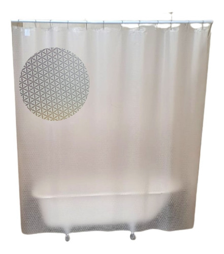 Imagen 1 de 4 de Cortina De Baño Estampada Pvc 150 Micrones 180x180