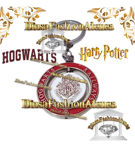 Llavero Harry Potter - Hogwarts - Magia En Tus Llaves Mod 2 Rojo/plateado