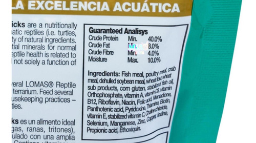 Imagen 3 de 6 de Alimento Tortugas Reptiles En Palitos Reptile Sticks 70g