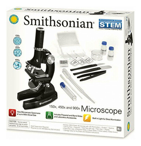 Smithsonian Kit De Microscopio Nsi 150x/450x/900x