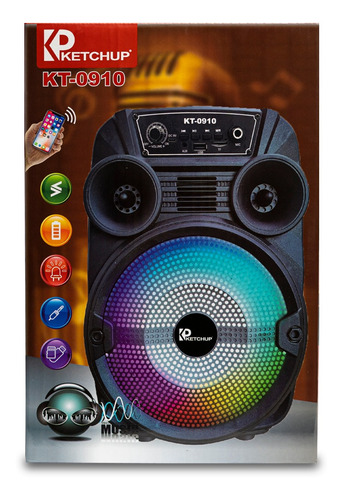 Imagem 6 de 9 de Alto Falante Caixa De Som Portátil Com Bluetooth Usb Rádio