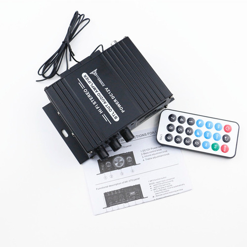 Ak370 Mini Amplificador De Potência De Áudio De 12v Receptor