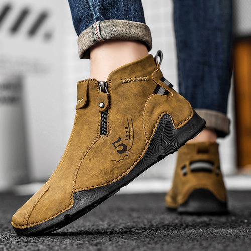 Botas De Senderismo De Cuero Hechas A Mano Para Exteriores A