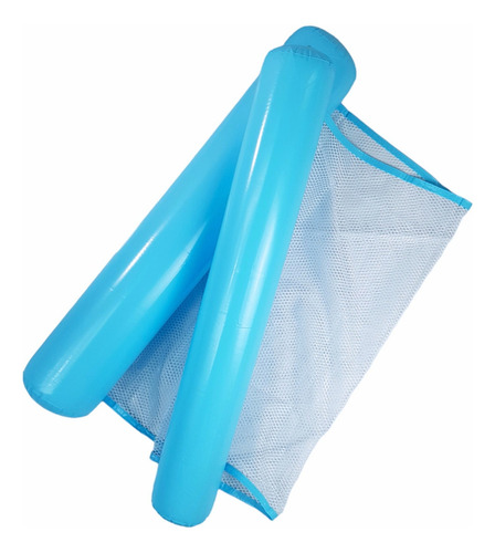 Hamaca Inflable Con Red Para Piscina, Cama Flotante De 102 Color Azul