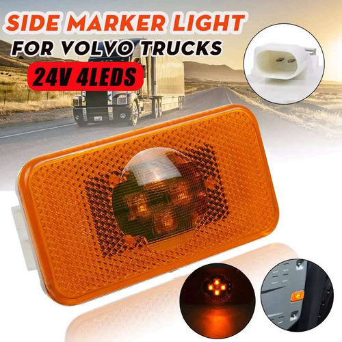 Lámpara Indicadora Led Ámbar Con Luz Lateral Para Coche Y Ca