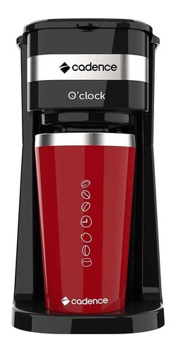 Imagem 1 de 5 de Cafeteira Cadence O’clock CAF205 semi automática preta e vermelha de filtro 220V