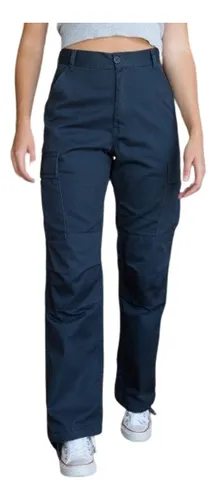 Pantalones De Cargo Para Mujer Azul MercadoLibre