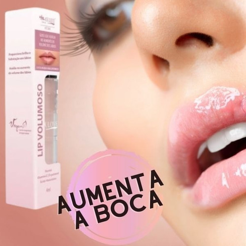 Gloss Labial Aumenta Volume Lábios Boca Max Love Cores Acabamento Brilhante Cor Rosa-claro Translúcido