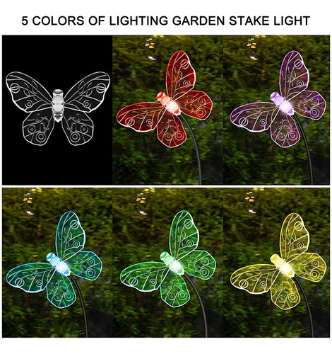 Lámpara De Tierra P Led Solar Con Forma De Flor Transparente
