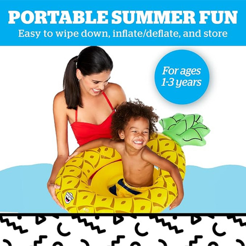 Flotador Inflable Para Niños Forma De Piña Bigmouth Amarillo