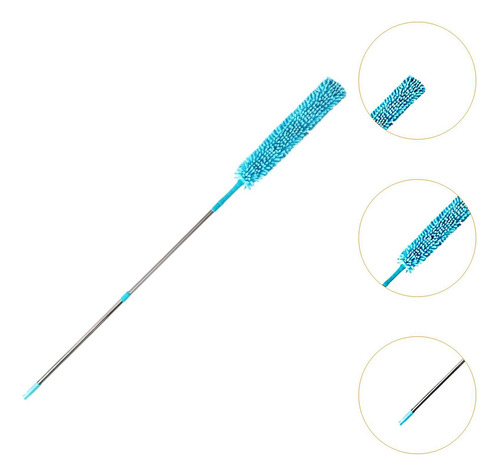 Plumero Retráctil Para Limpieza Con Poste Extensible, Azul
