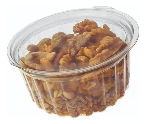 Pote Con Tapa Bisagra Chico Plastico Descartable X300