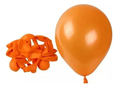 Bolsa X25 Globos Látex Perlados 10 Color Deco Cotillón Naranja