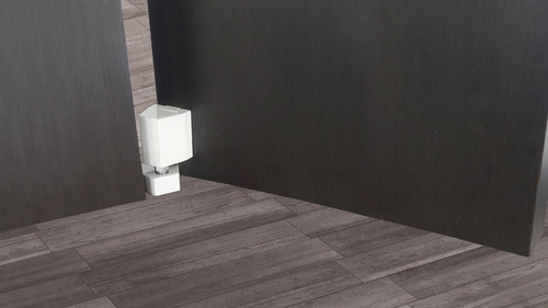 Pivote Descentrado Para Puerta De Aluminio Blanco