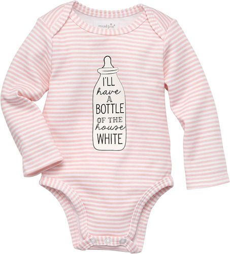 Mud-pie Baby Pink Milk Crawler, 0-6 Months