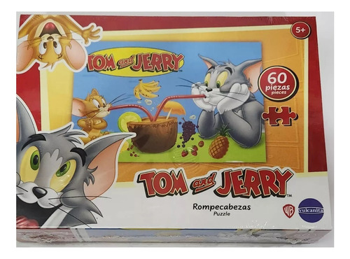 Rompecabeza 60 Piezas Tom Y Jerry Tomando Coctel Niño 1740 C