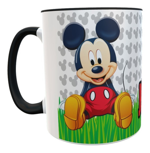 Taza Mickey Mouse Negra Personalizada