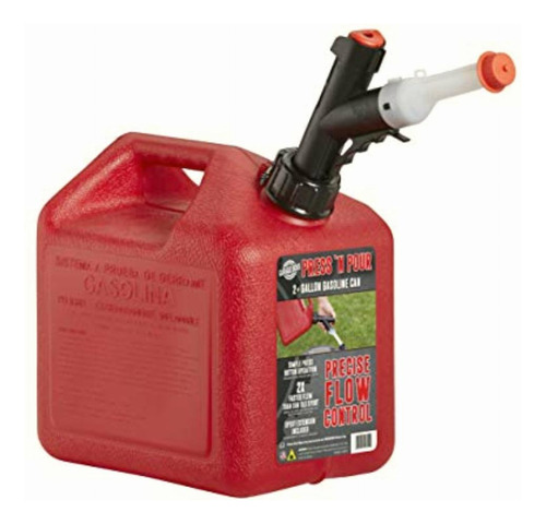 Garage Boss Bote De Gas De 2 Galones, Color Rojo