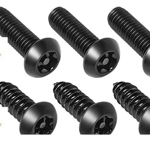 Juego De Tornillos For Placa De Matrícula, Herrajes Negro