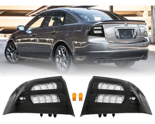 Luz Trasera Estilo Jdm Carcasa Negra Izquierda + Derecha Tl